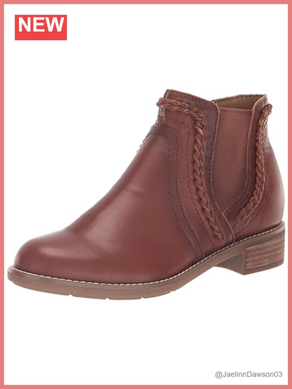 Earth Women's Nika Brown Leather Ankle Boots Block Heel Zip